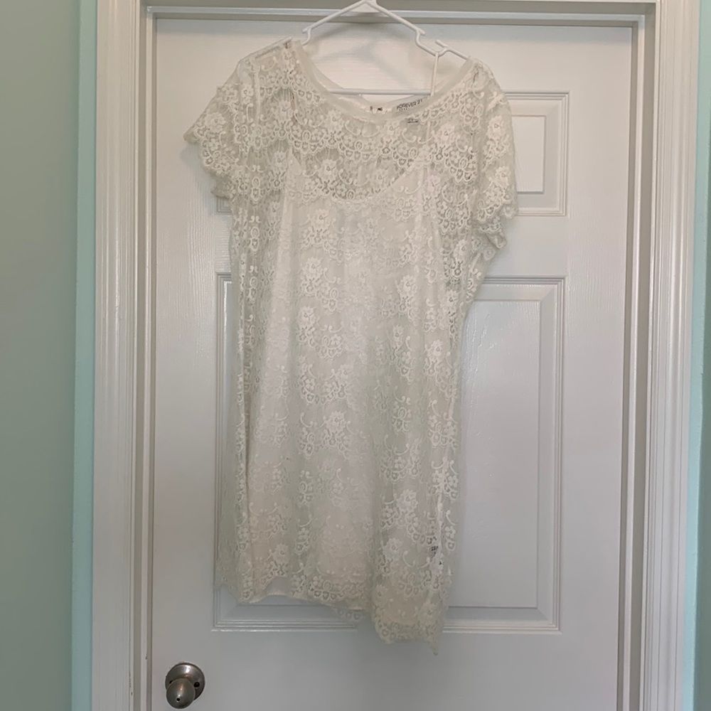 White Lace Forever 21 dress